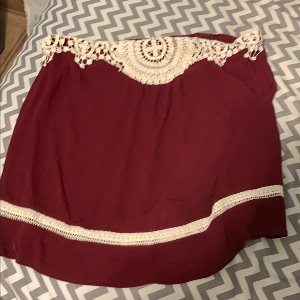 Long Strapless Crop Top
